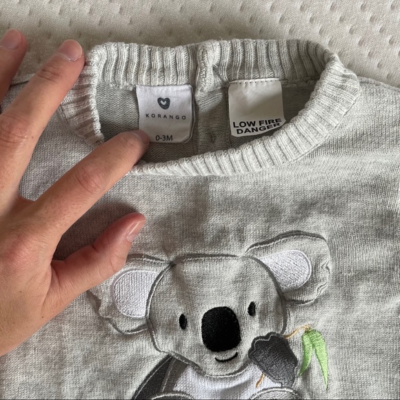 Koala Knit Footie - 100% Cotton - Picture 2 of 4